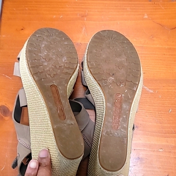 TIMBERLAND DANFORTH EARTH KEEPERS ANKLE STRAP WEDGE SANDAL BEIGE SIZE 11 - Picture 9 of 9